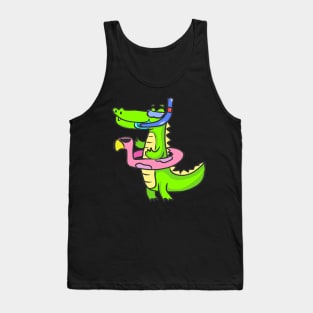 Crocodile animal motif alligator animal welfare for children Tank Top